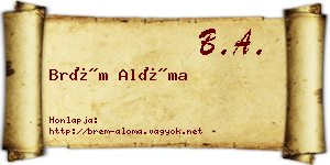 Brém Alóma névjegykártya